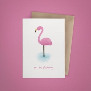 Flamazing Flamingo Greeting Card